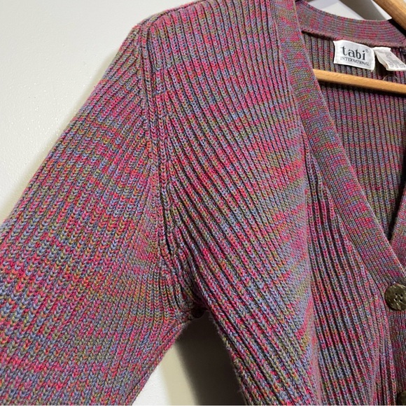 Vintage TABI Cotton‎ Multicoloured Cardigan - Picture 9 of 10
